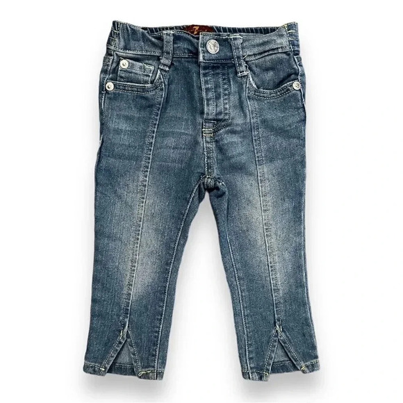 7 For All Mankind | Infant Split Hem Skinny Jeans (12 mos) 👖 - Picture 1 of 7